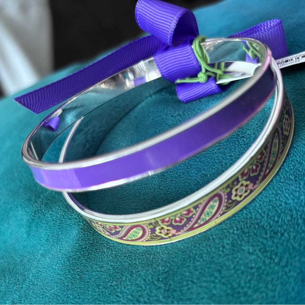 Vera Bradley plum bangle set. New with tags